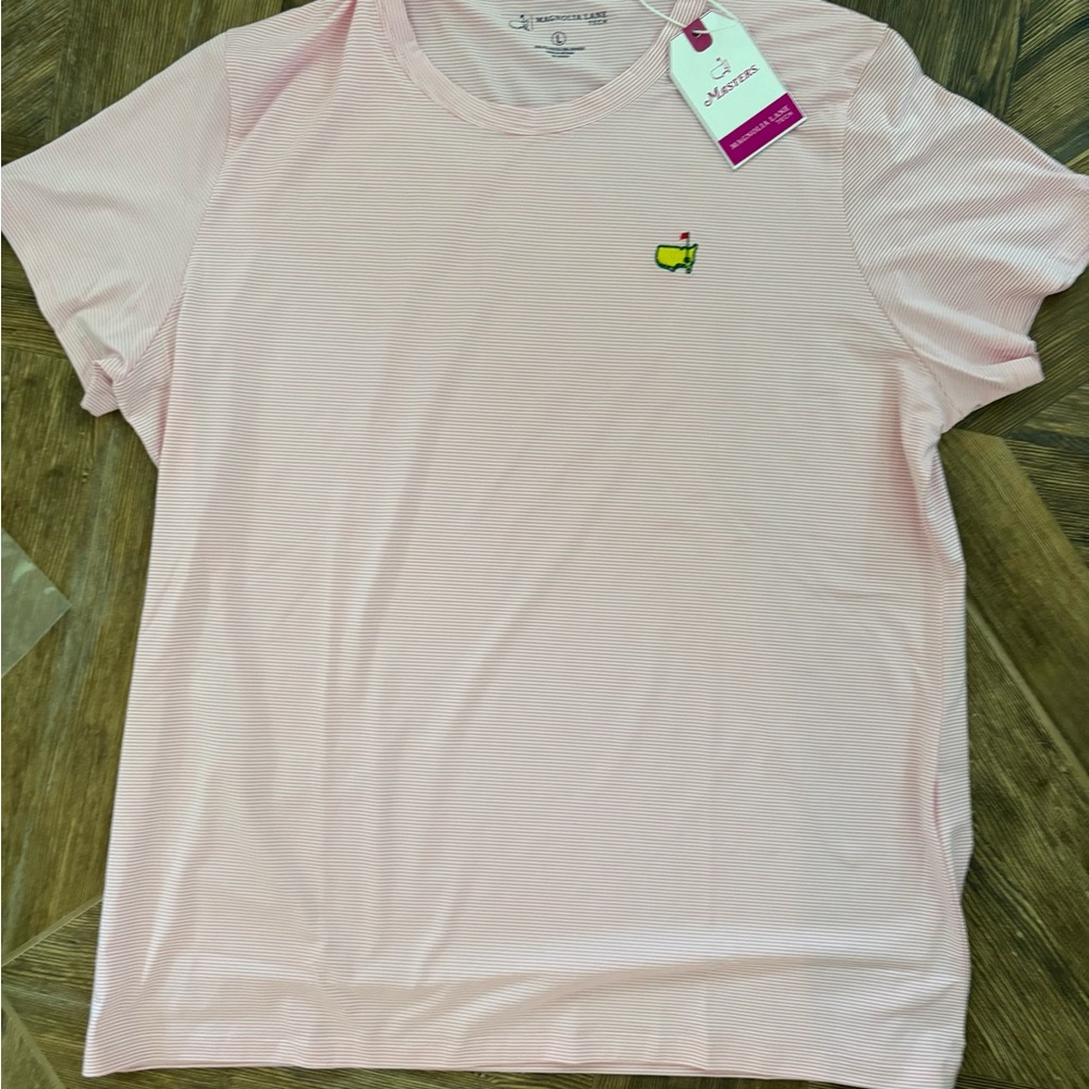 NWT Masters Collection Magnolia Lane Pink Striped Women's T-Shirt Size Large